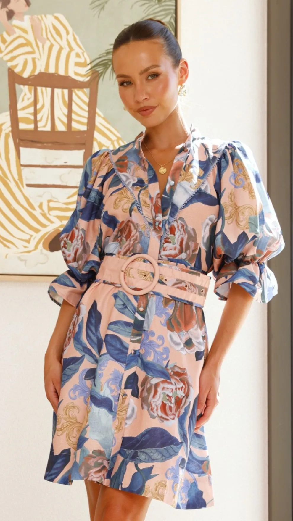 Hannah Mini Dress - Rosa