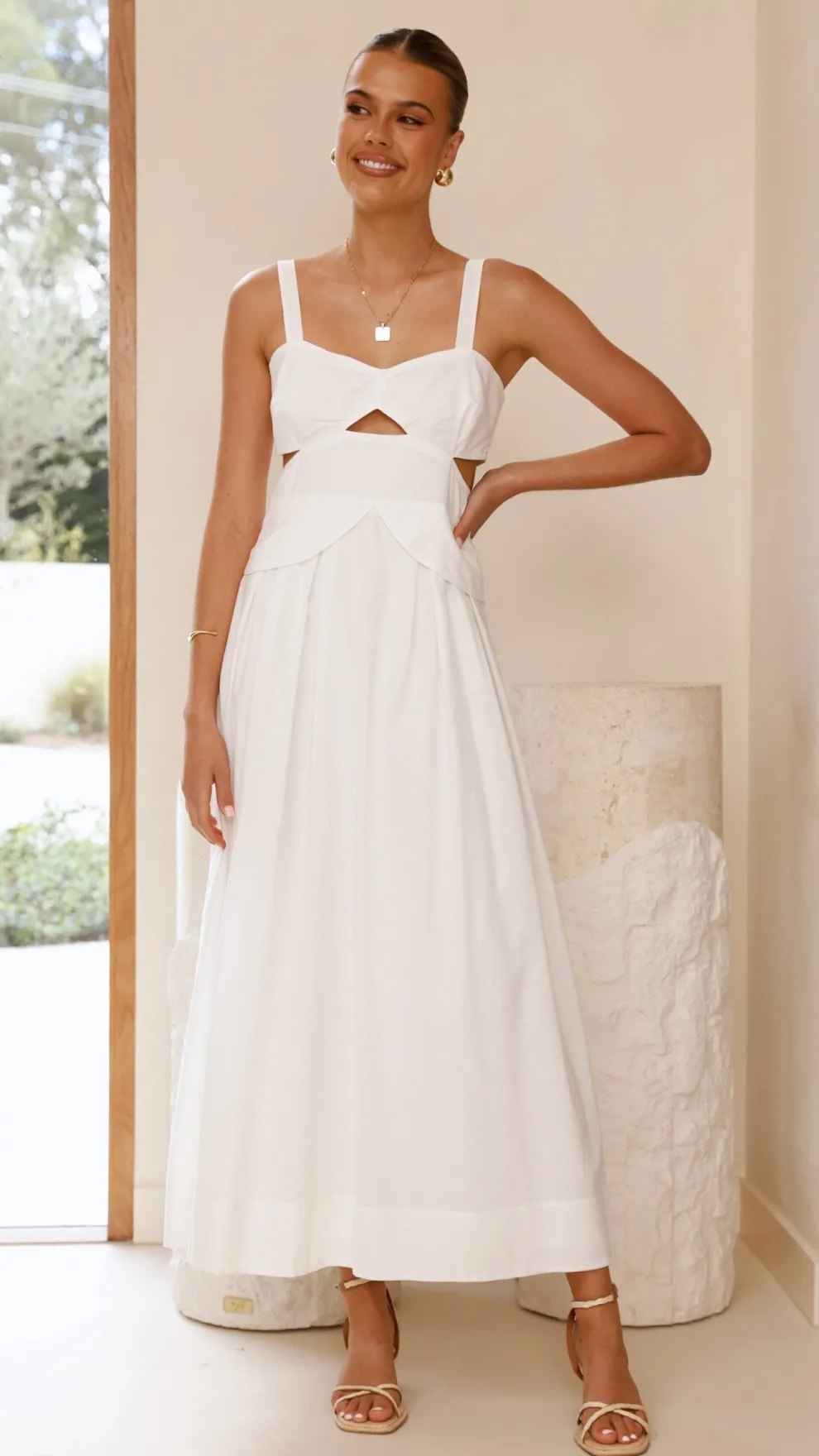 Harleigh Midi Dress - White