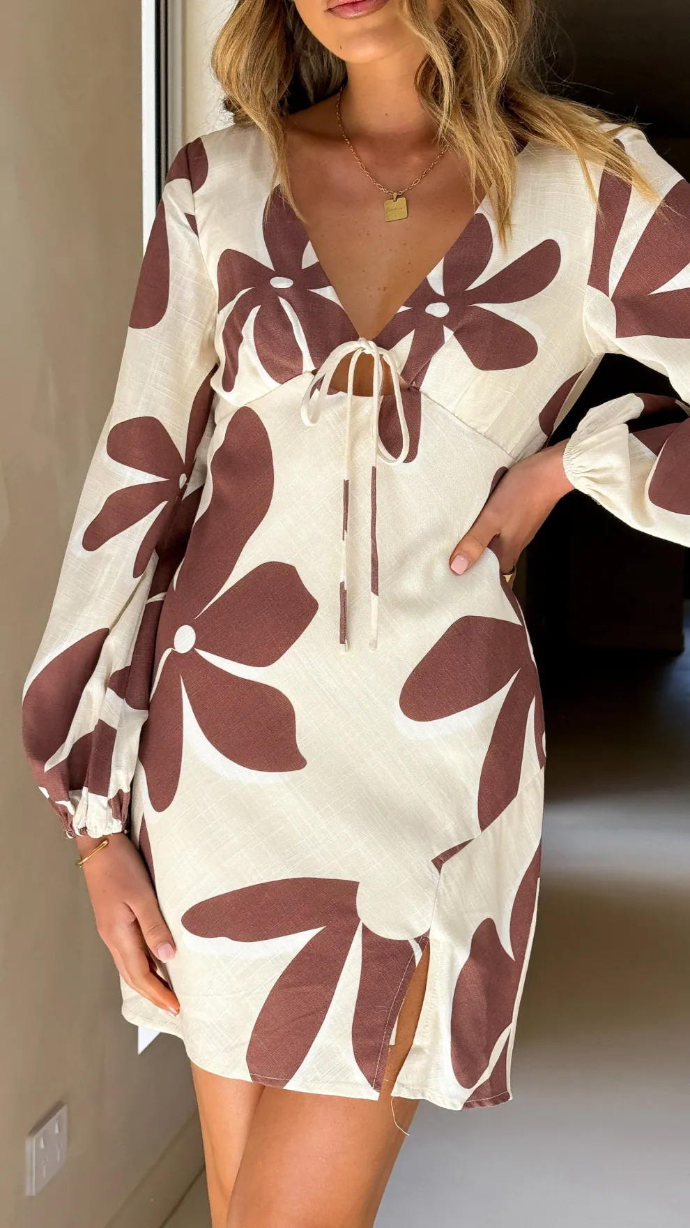 Harling Long Sleeve Mini Dress - Belle Femme