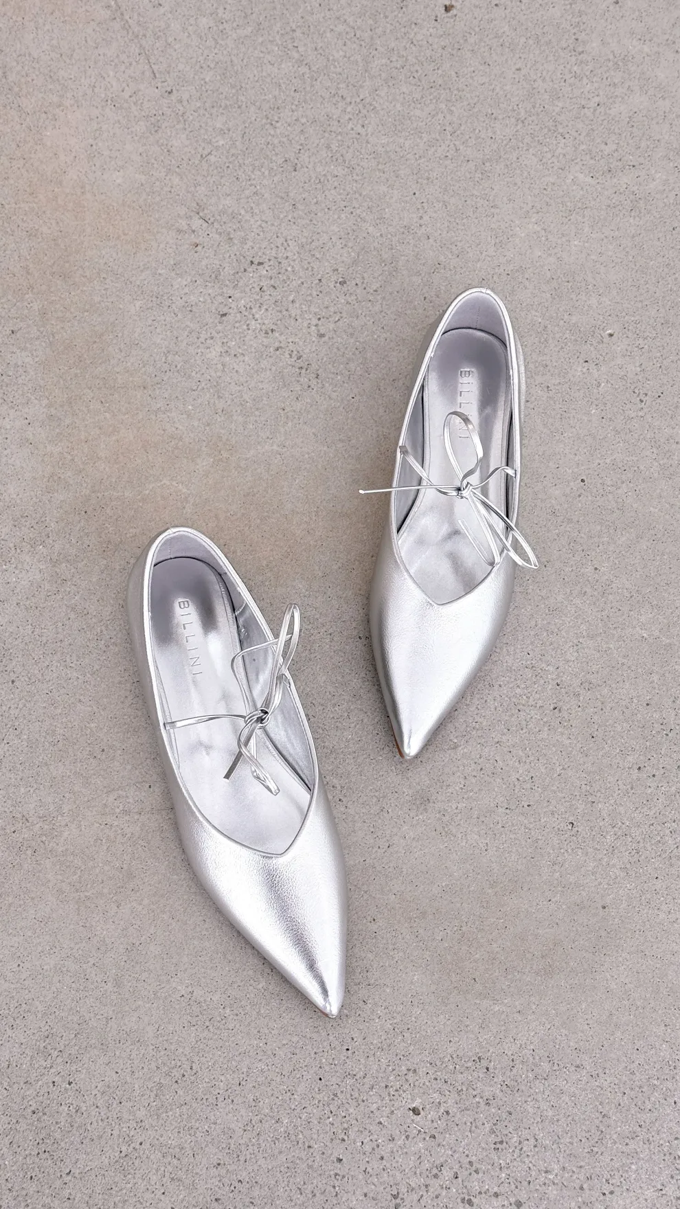 Haruna Ballet Flats - Silver Metallic