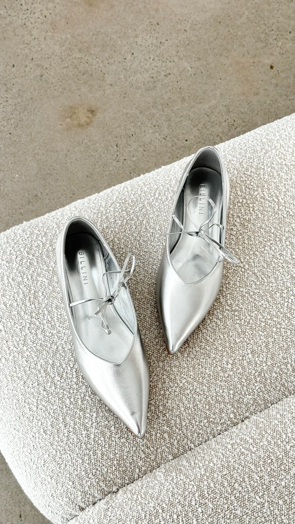 Haruna Ballet Flats - Silver Metallic