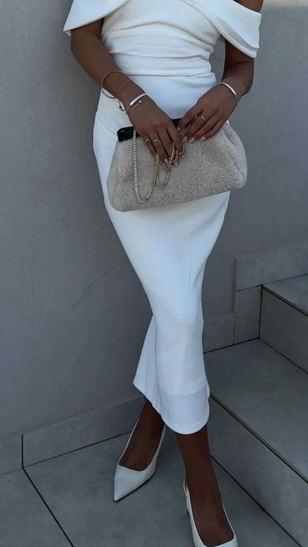 Holly Midi Dress - White