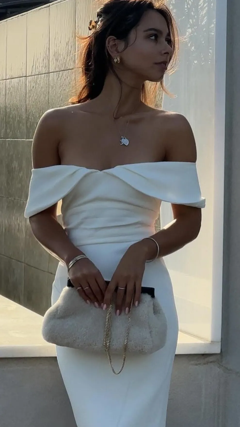 Holly Midi Dress - White