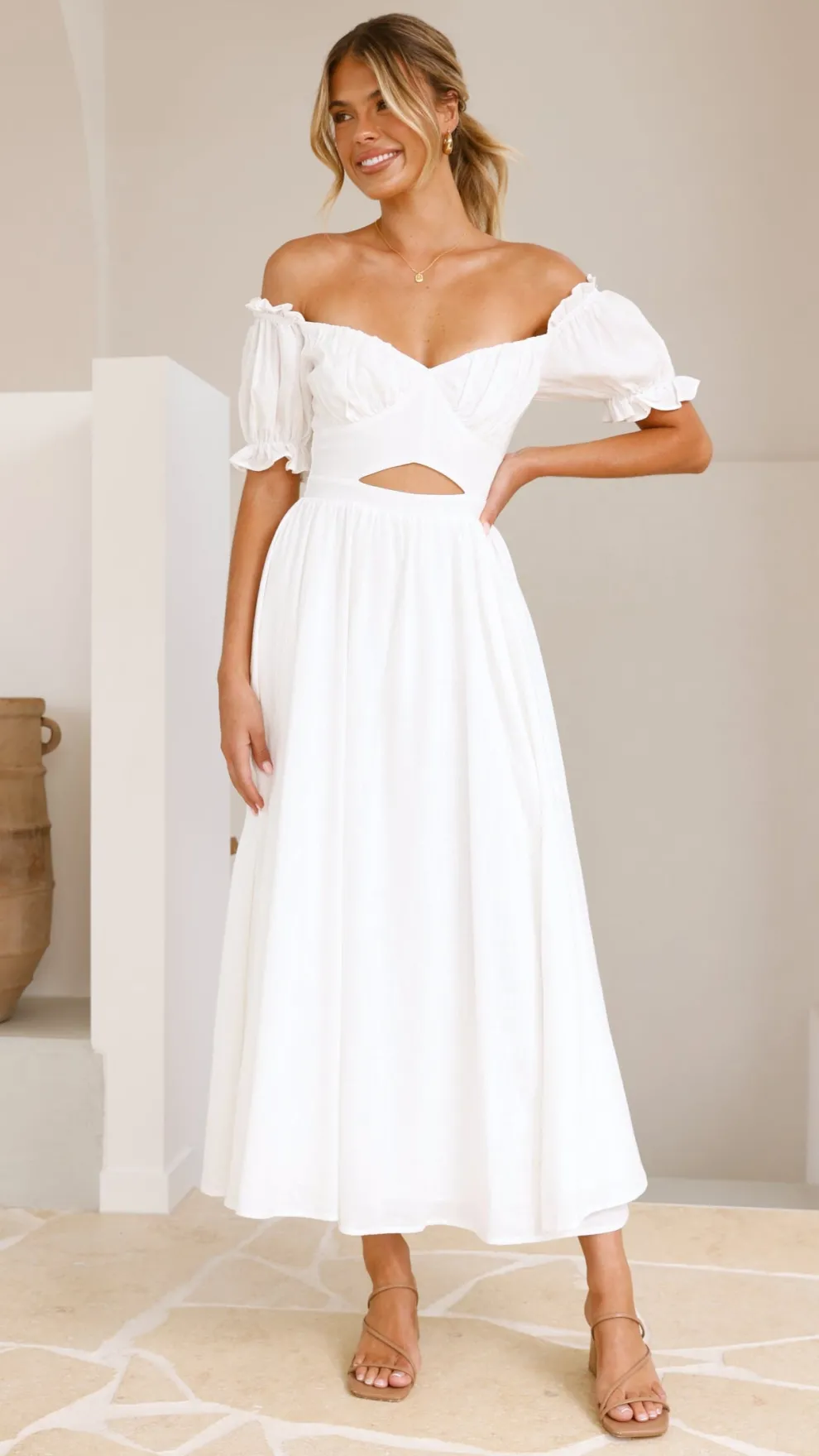 Hulu Maxi Dress - White