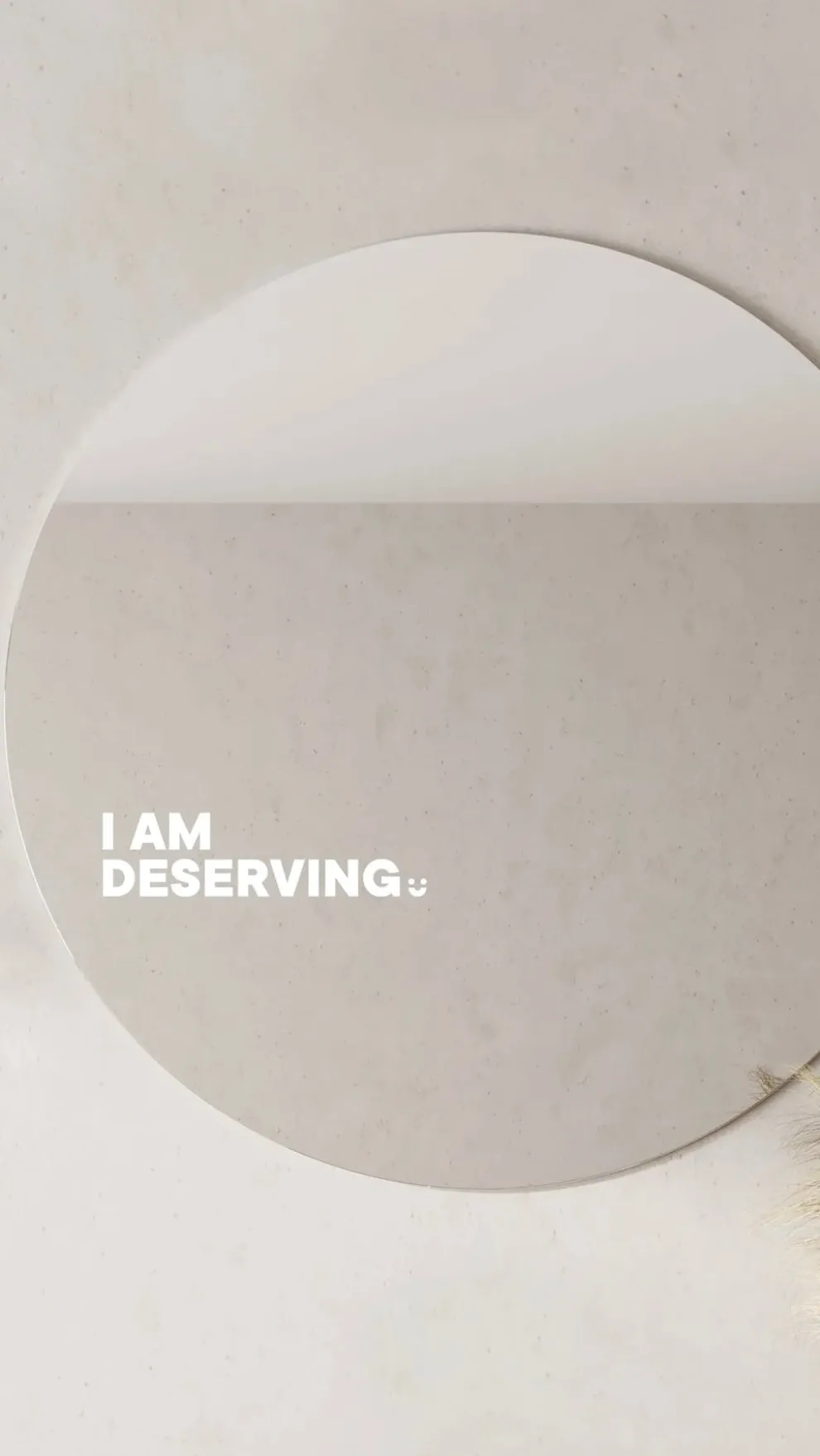 I Am Deserving - Affirmation Mirror Sticker