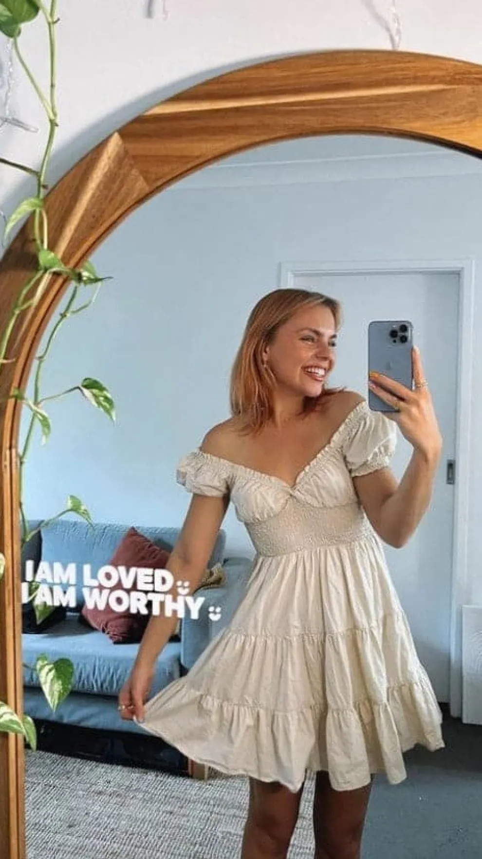 I Am Worthy - Affirmation Mirror Sticker