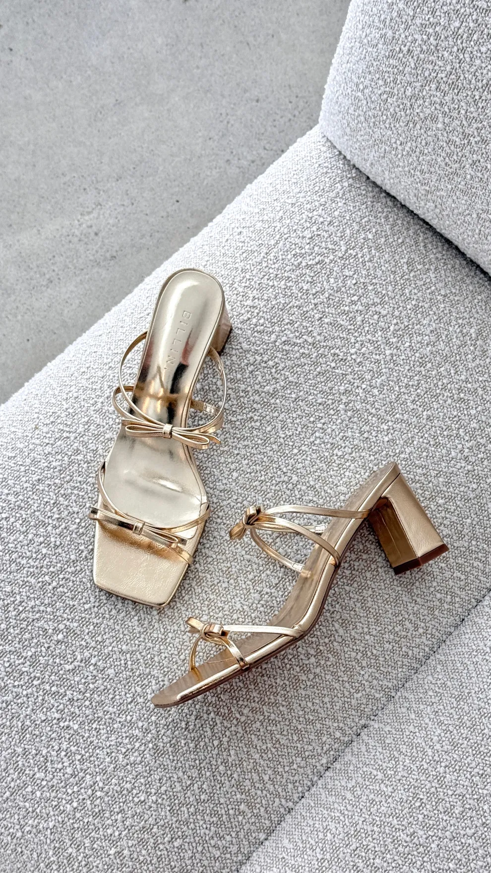 Ilkie Heel - Gold Metallic