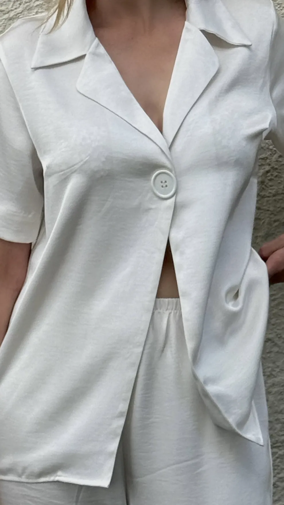 Imogen Button Pants - Cream