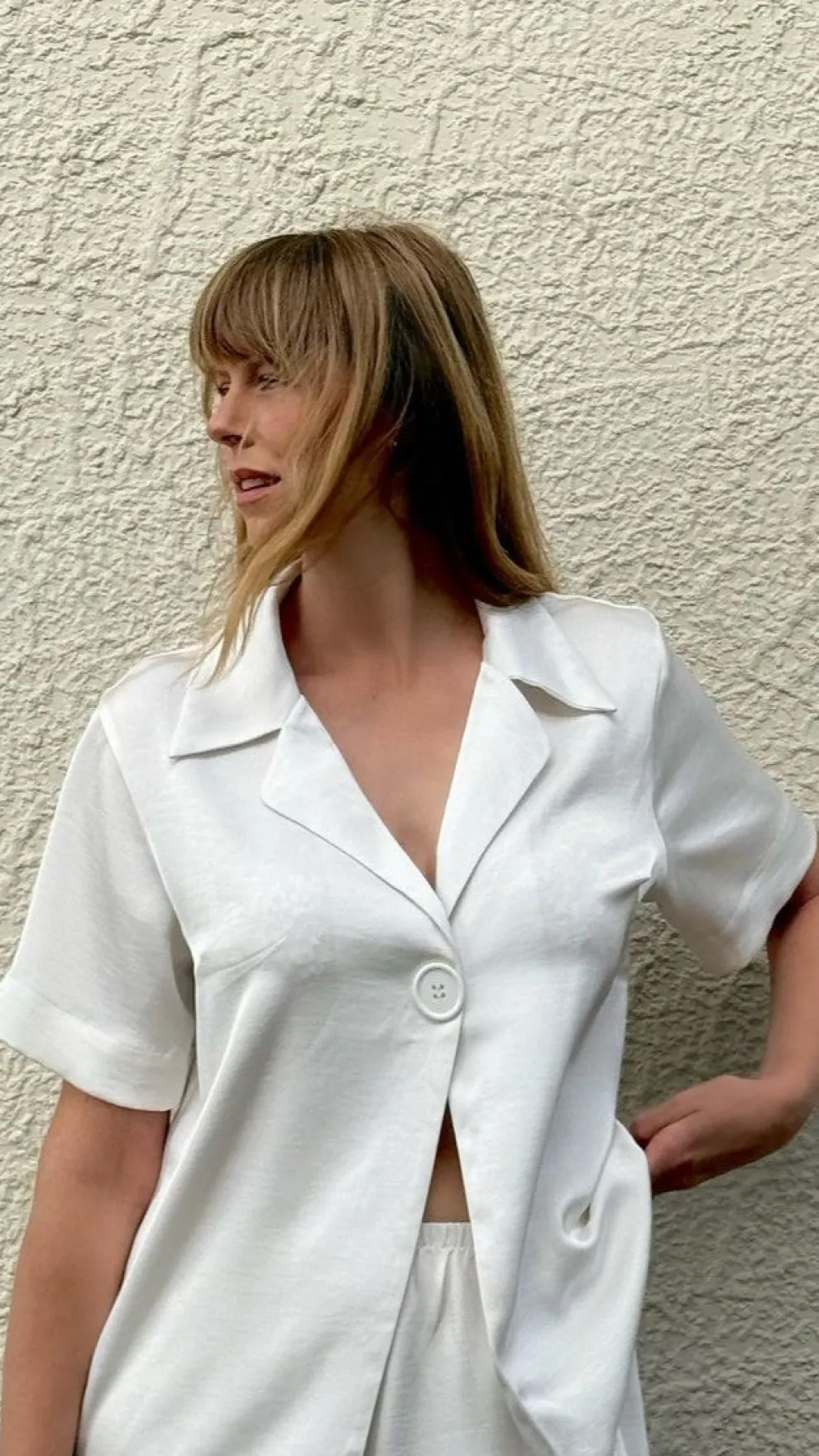 Imogen Button Pants - Cream