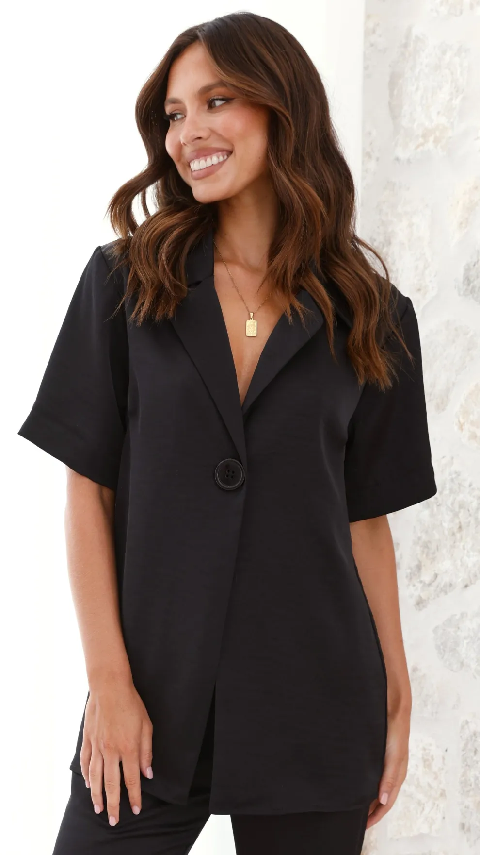 Imogen Button Shirt - Black