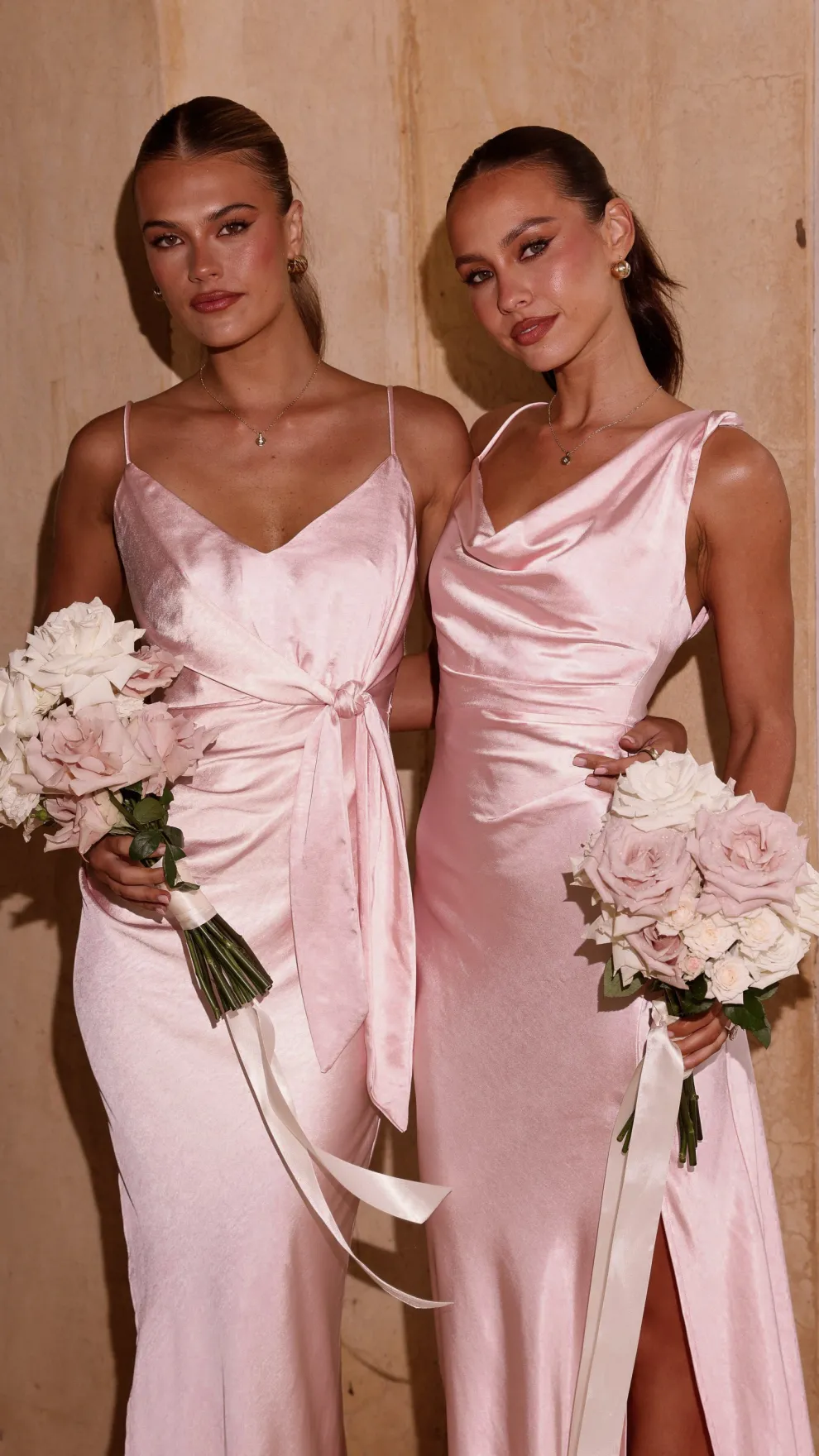 Iris Asymmetrical Maxi Dress - Pink