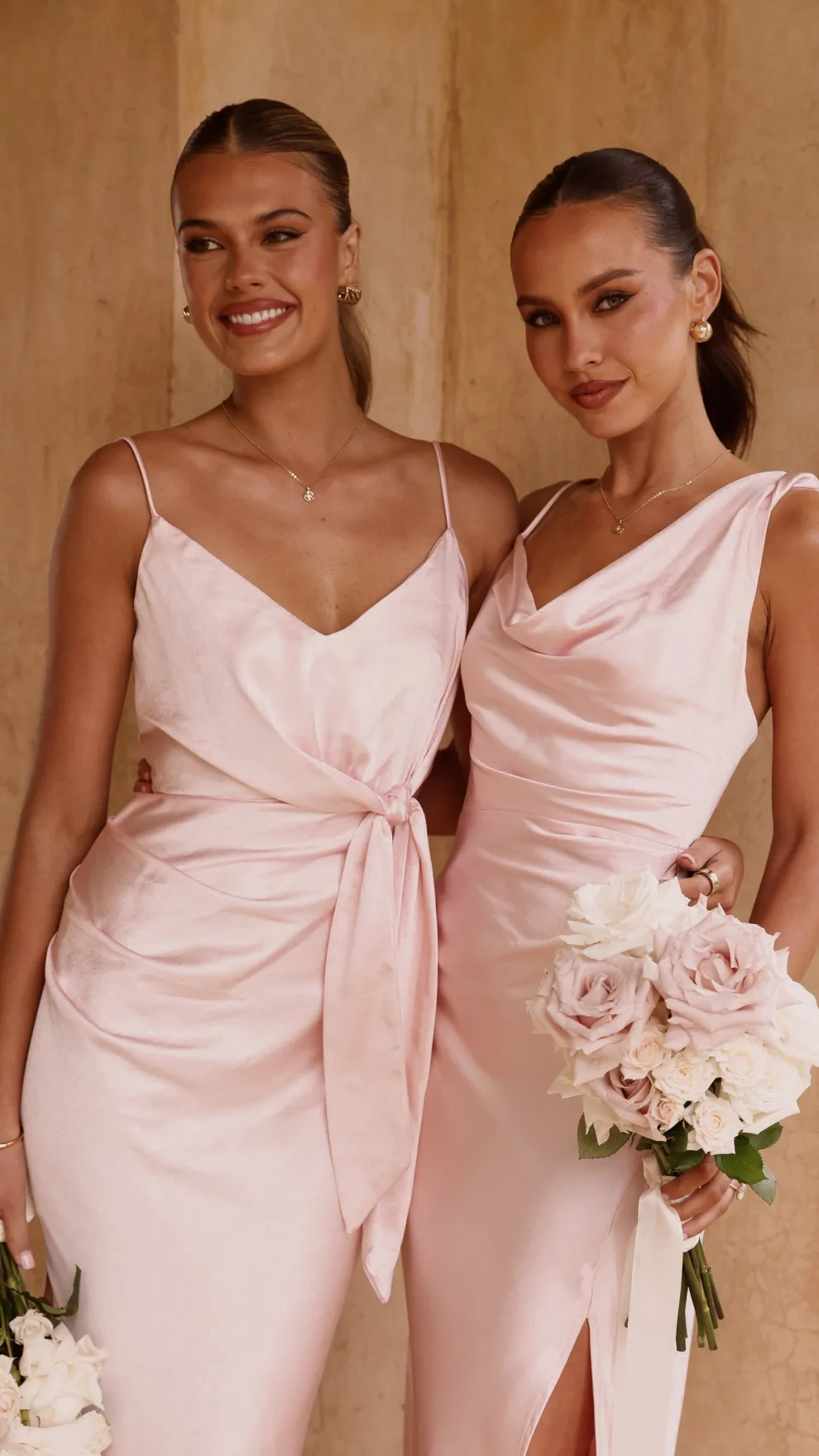 Iris Asymmetrical Maxi Dress - Pink