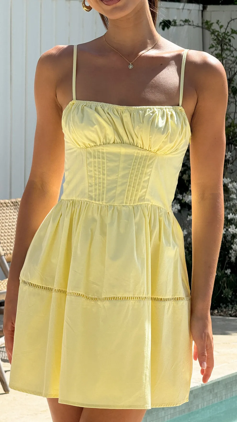 Isabella Mini Dress - Yellow