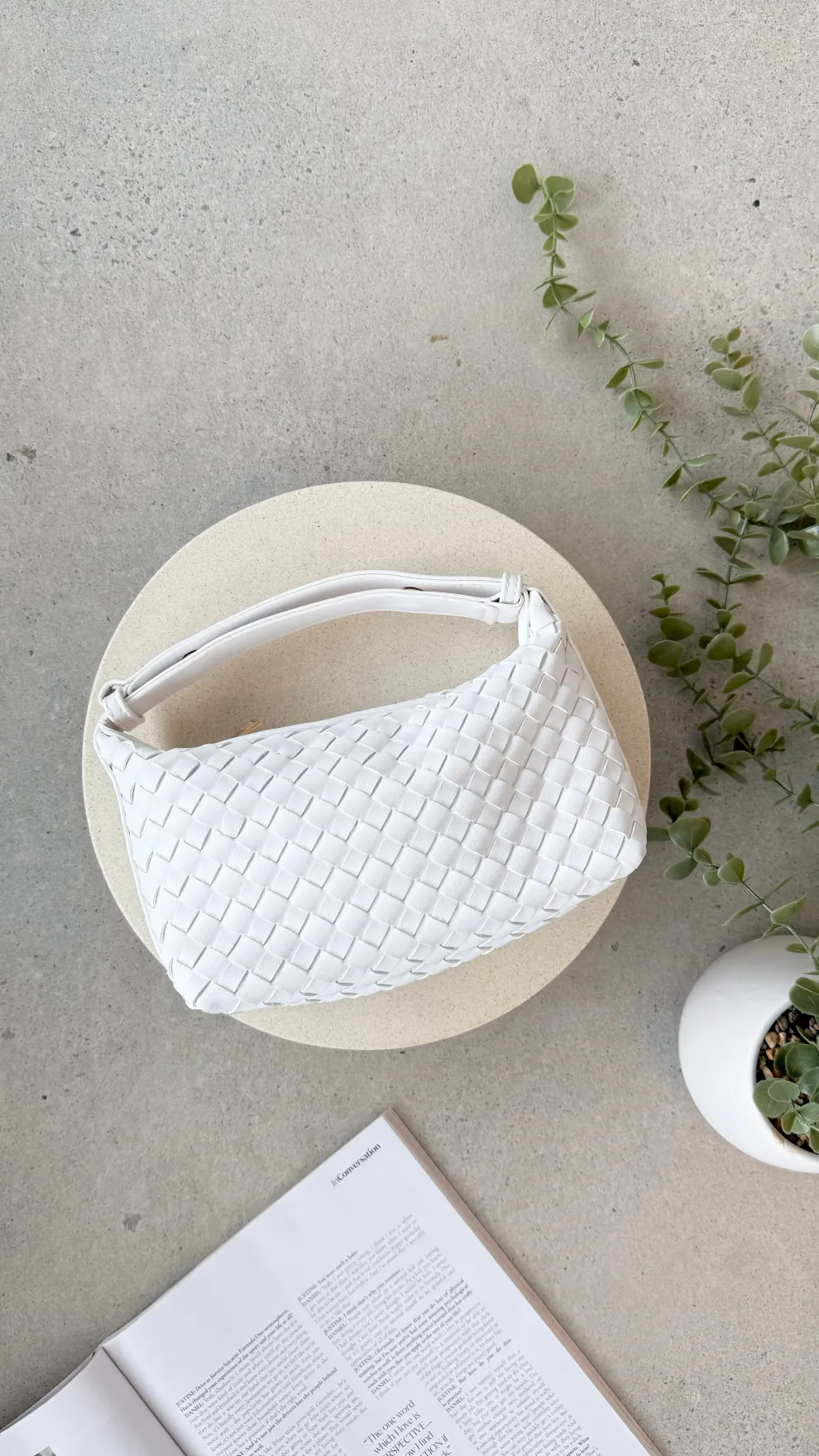 Isabelle Handle Bag - White