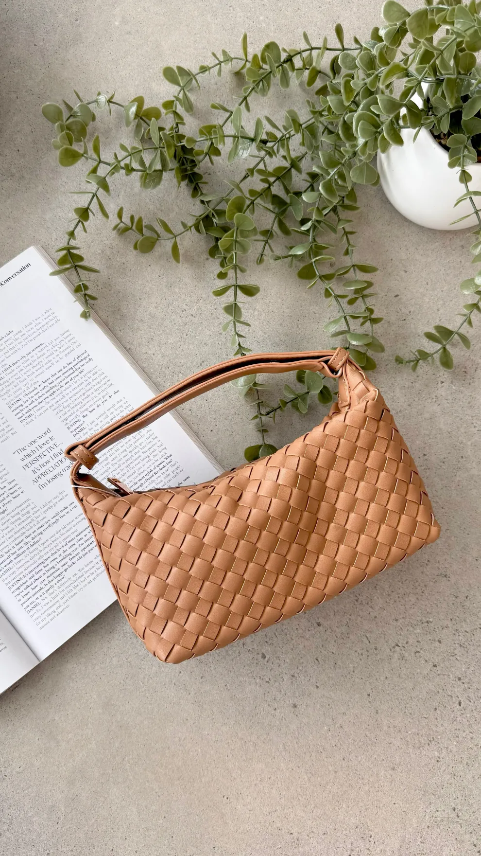 Isabelle Handle Bag - Tan