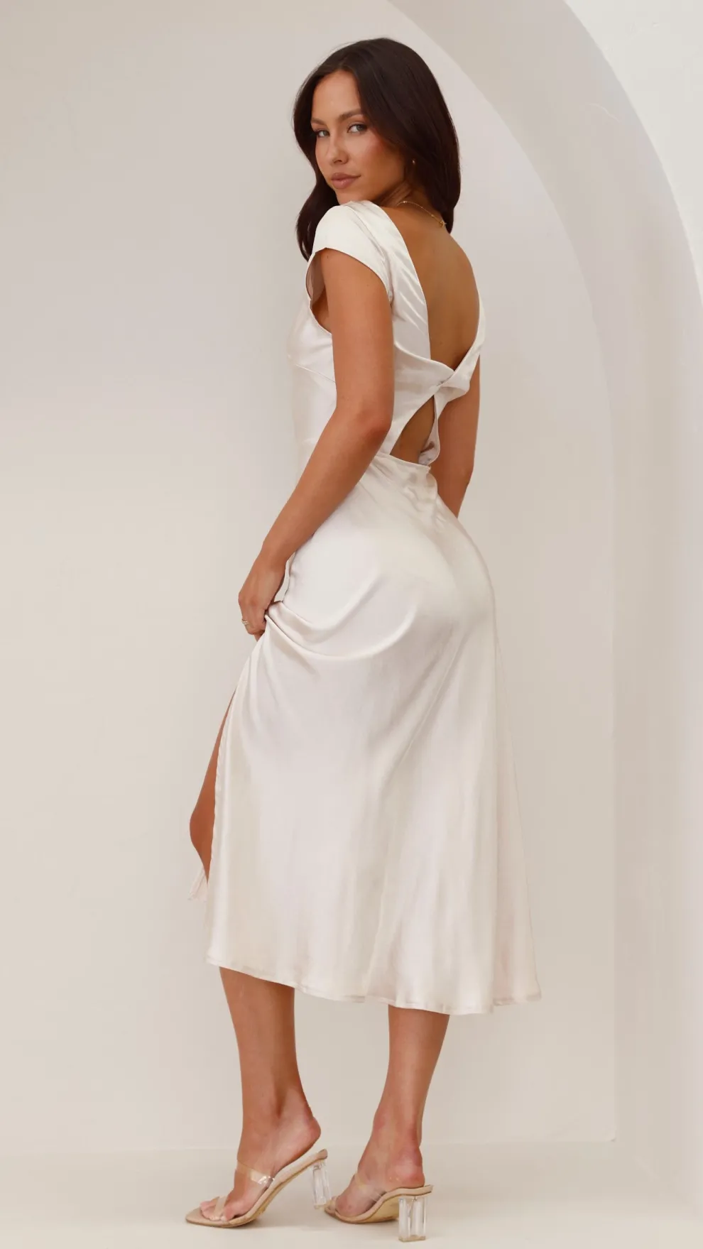 Ivana Midi Dress - Champagne