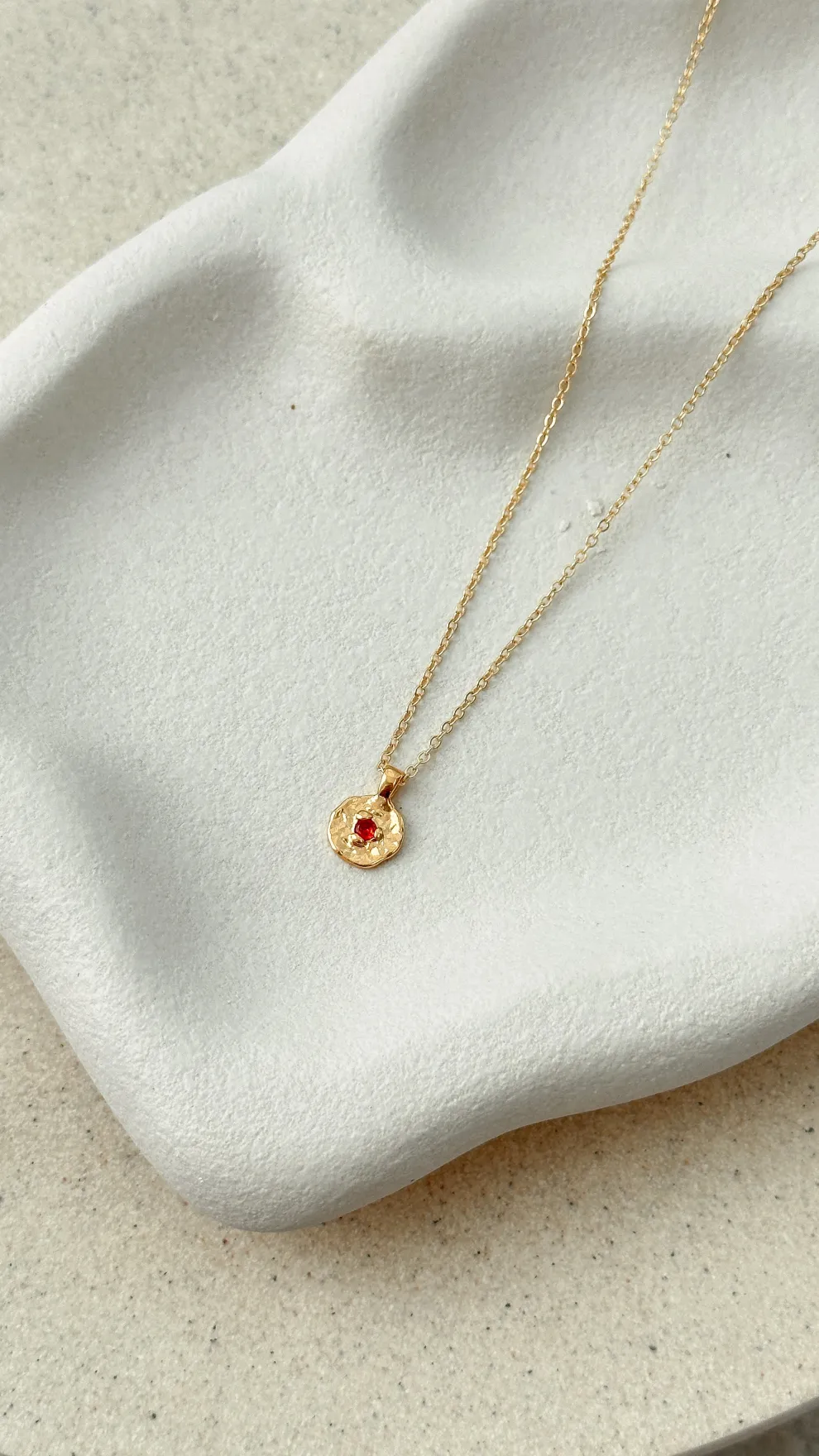 January Birthstone Necklace - Garnet