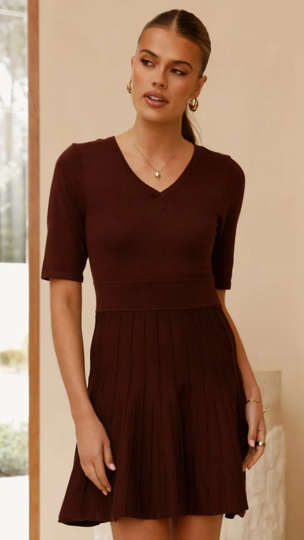 Jasmyn Mini Dress - Chocolate