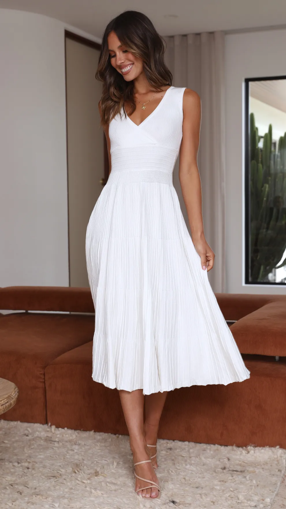 Jayde Knit Dress - White