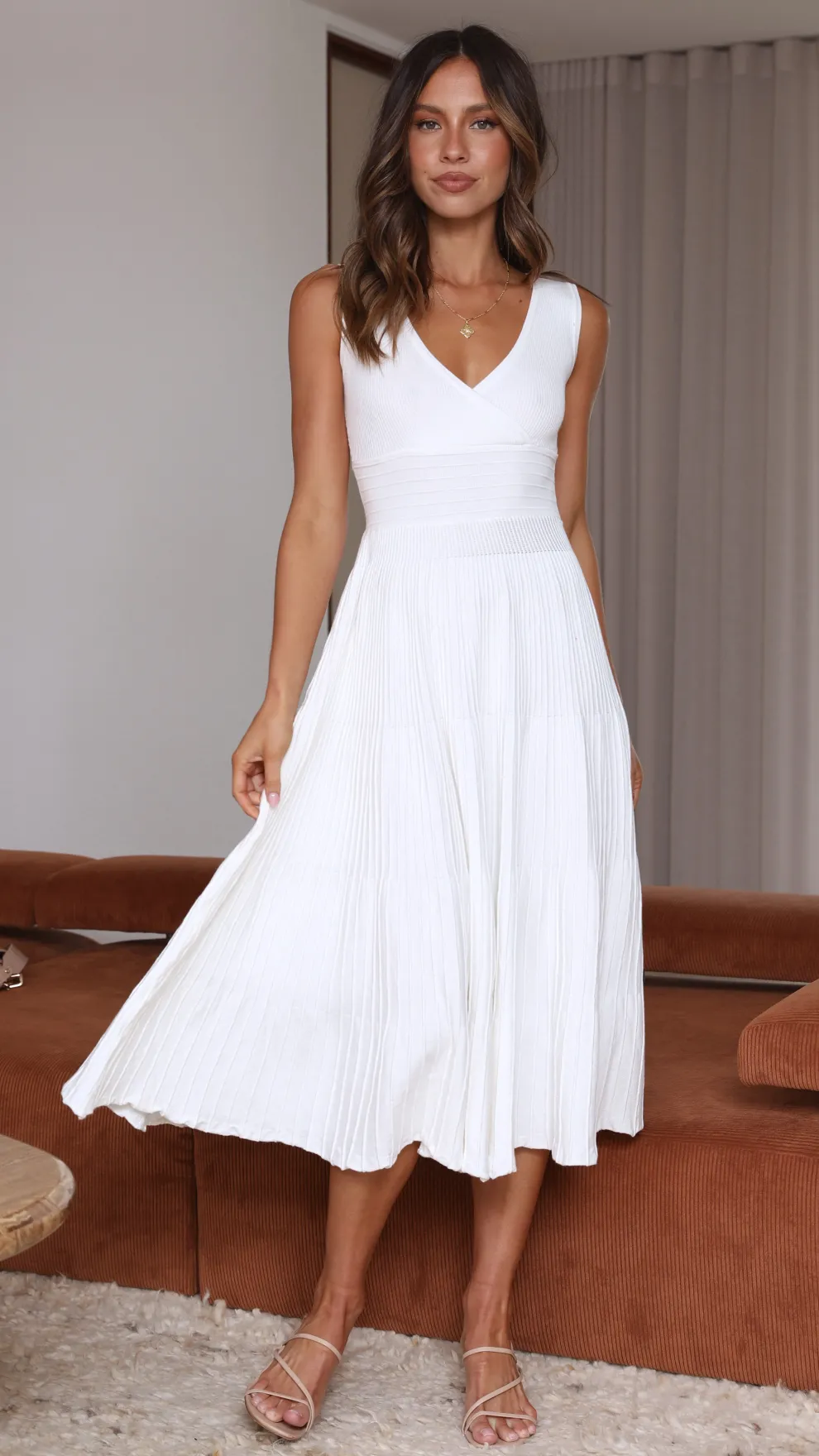 Jayde Knit Dress - White