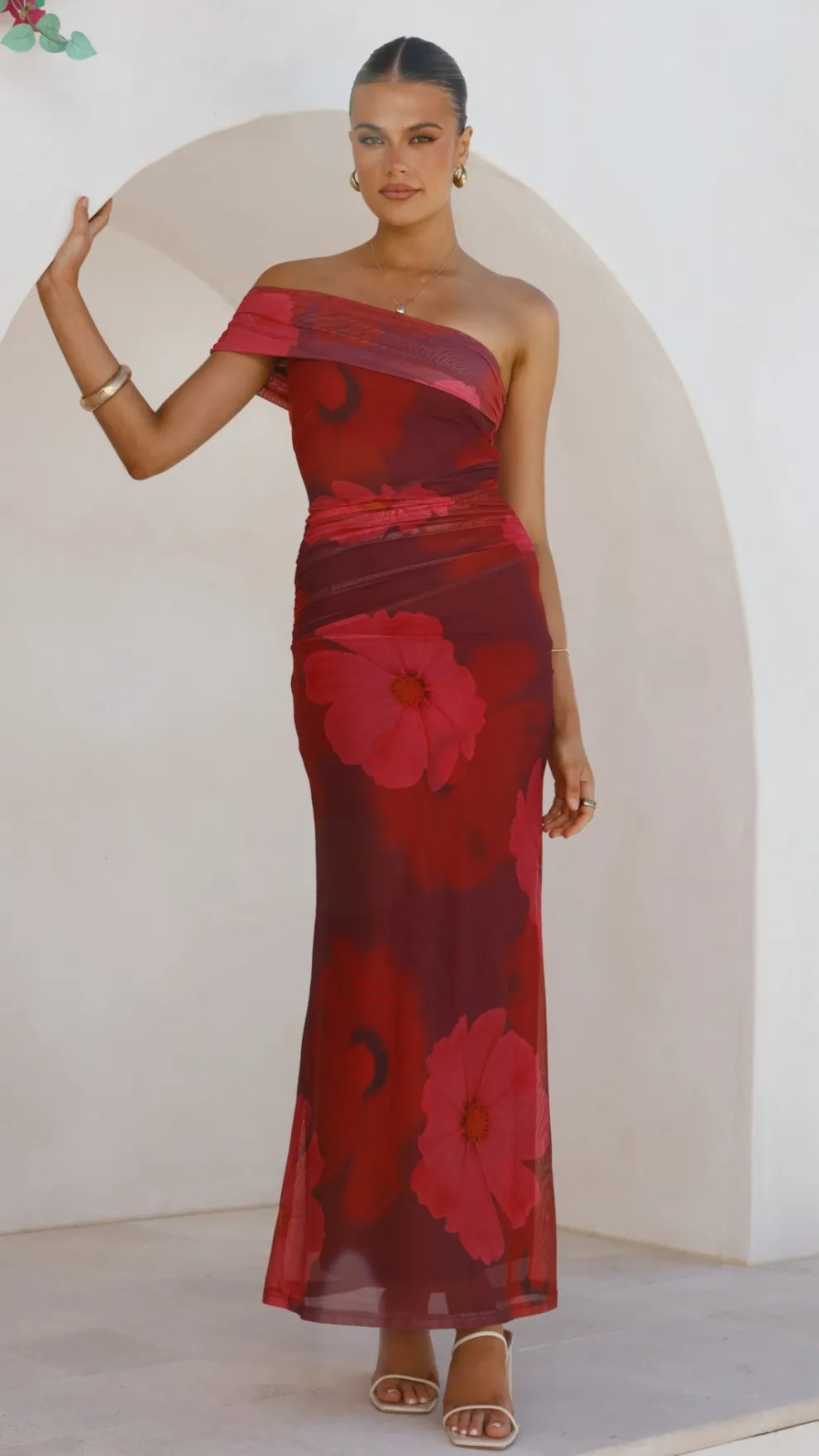 Jelani Maxi Dress - Red Floral