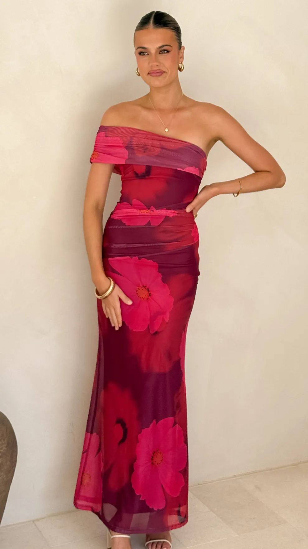 Jelani Maxi Dress - Red Floral