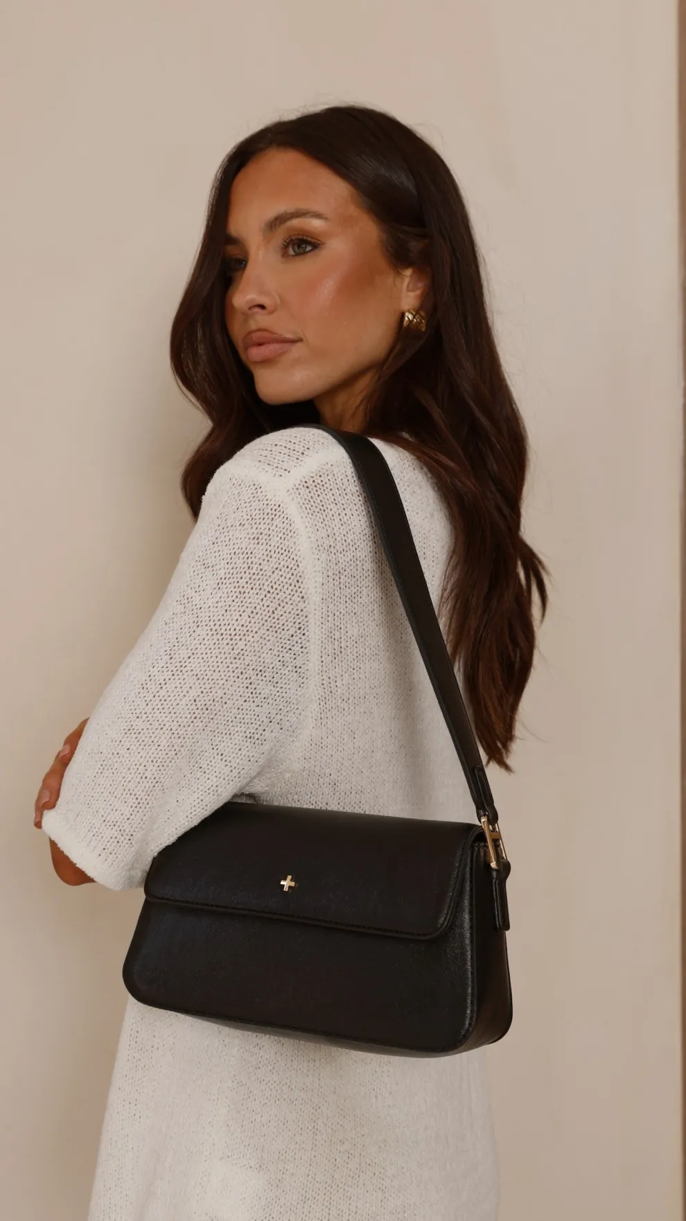 Jocelyn Shoulder Bag - Black PU