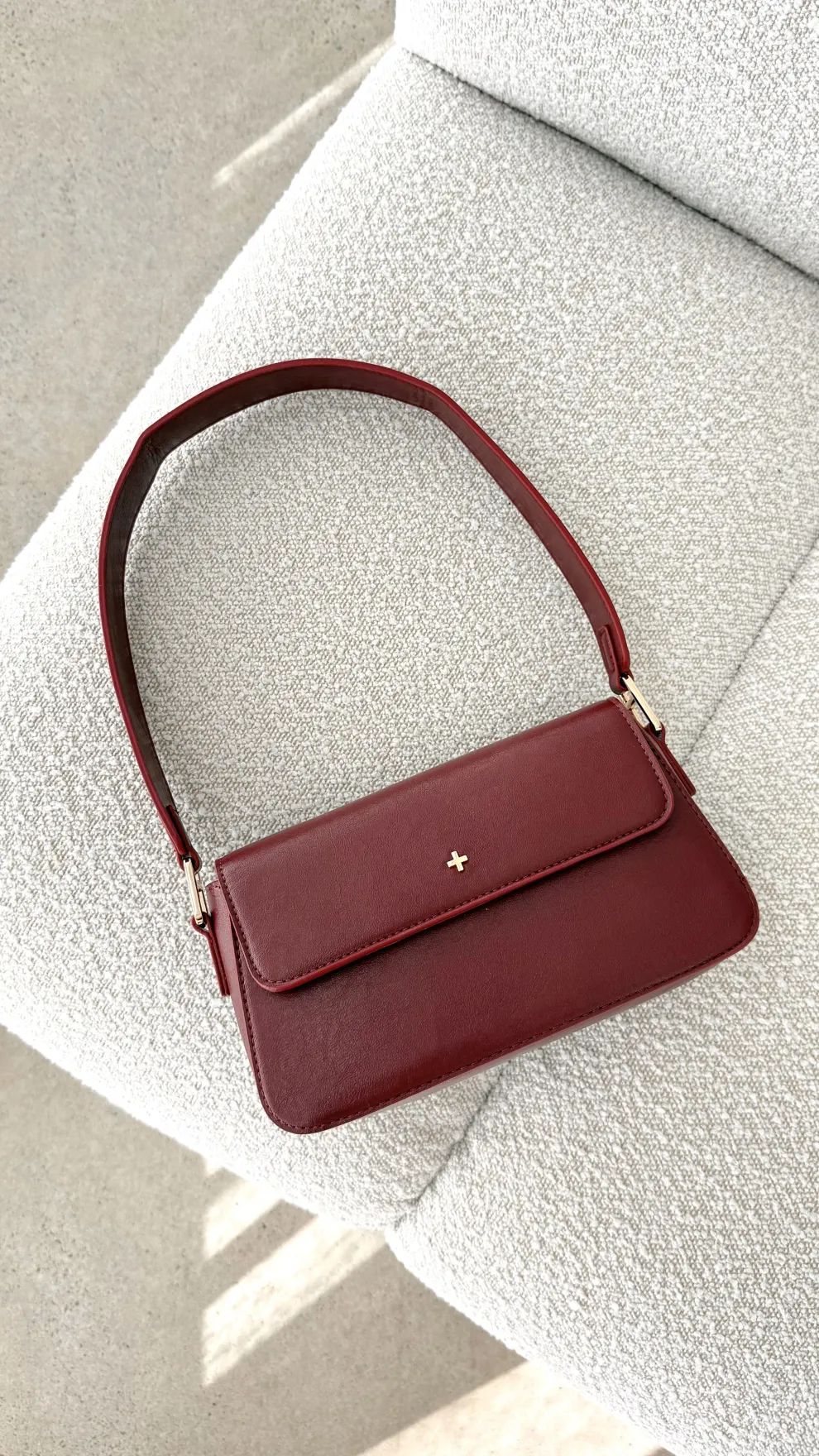 Jocelyn Shoulder Bag - Burgundy PU
