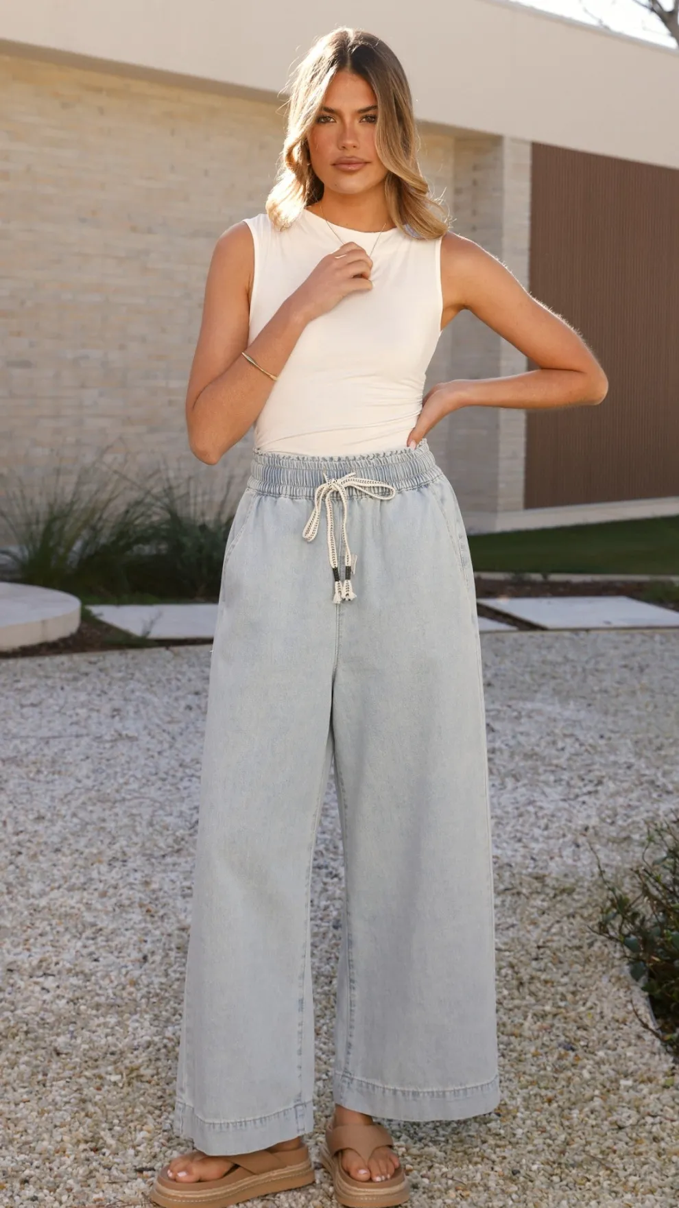 Josephine Pants - Light Blue Denim