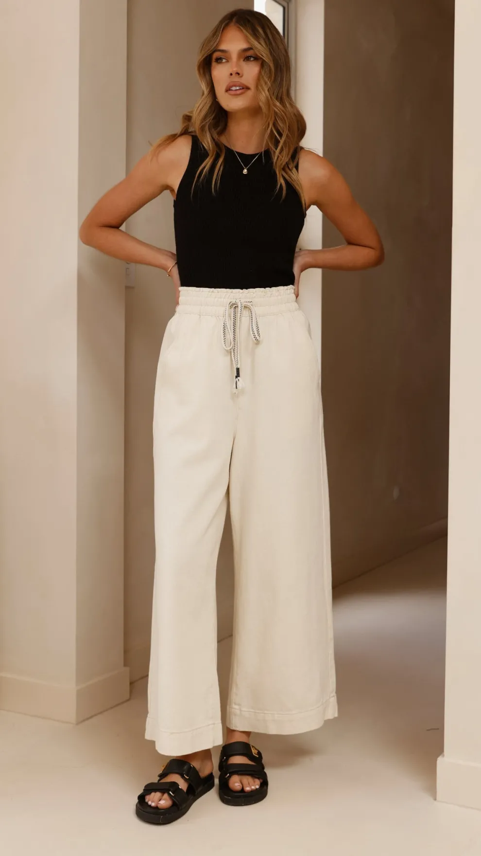 Josephine Pants - Off White Denim