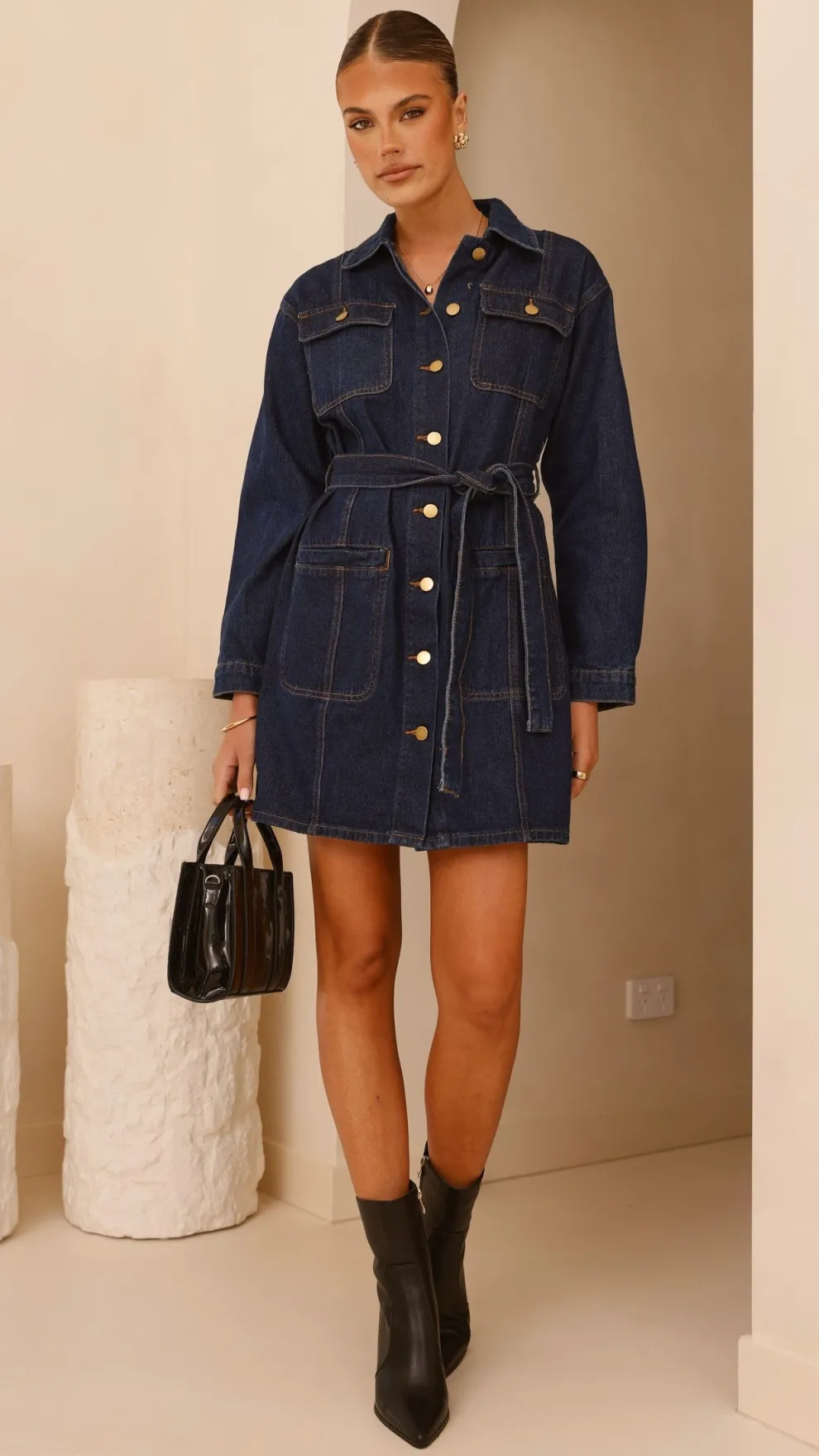 Kailas Mini Dress - Indigo Denim
