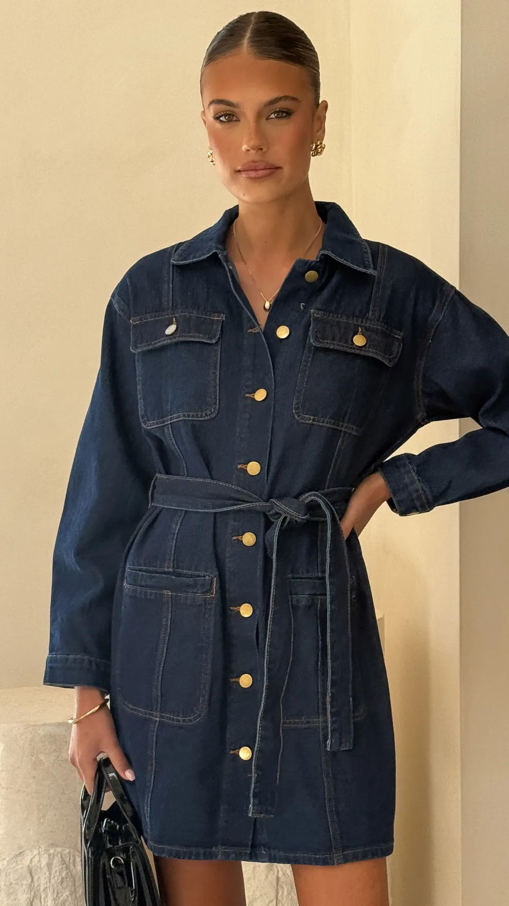Kailas Mini Dress - Indigo Denim