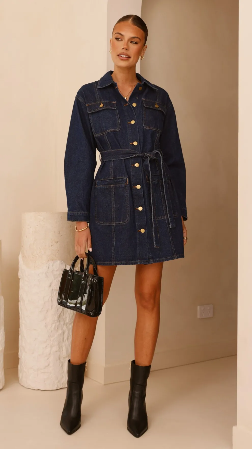 Kailas Mini Dress - Indigo Denim