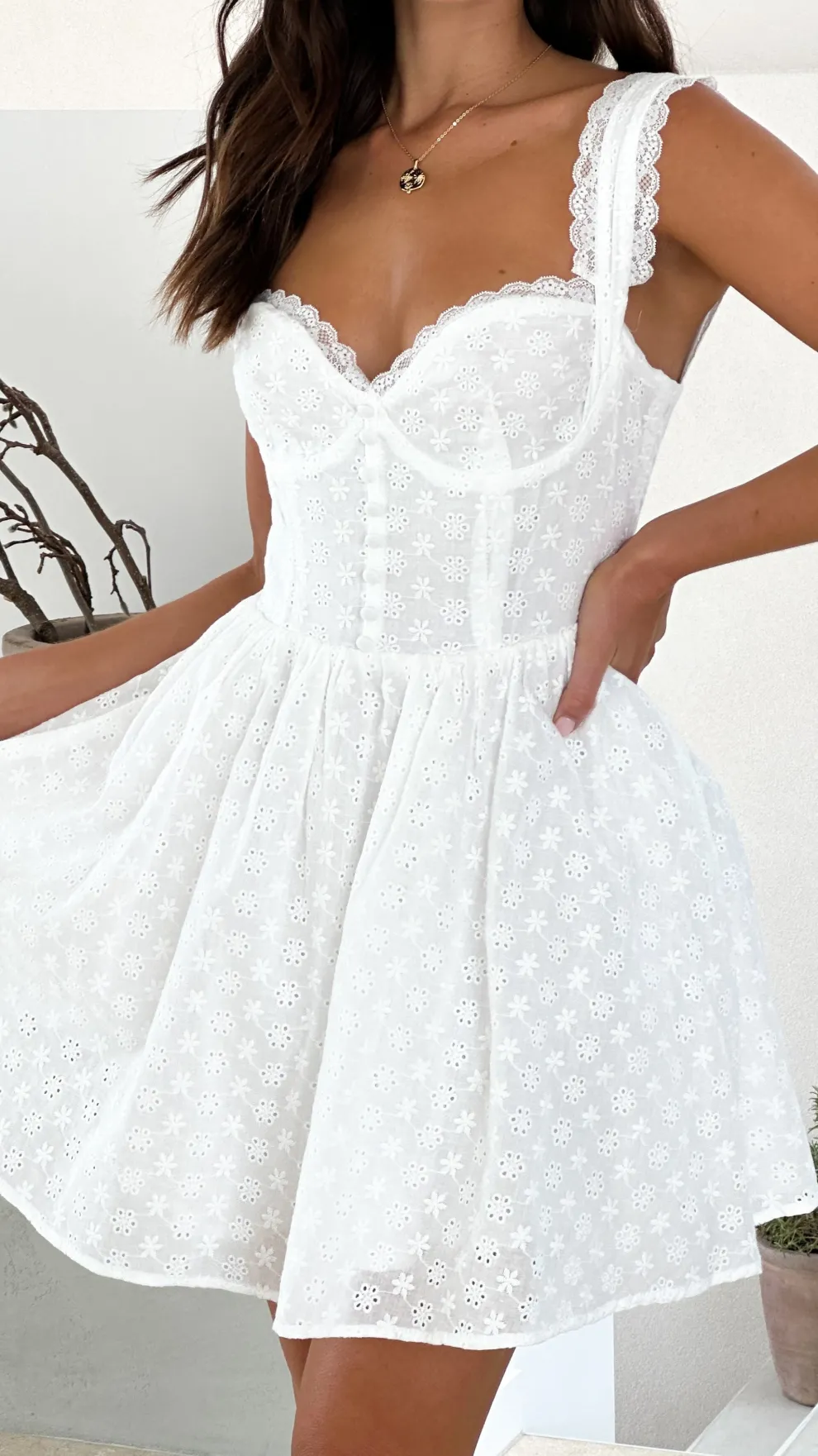 Kaiya Mini Dress - White