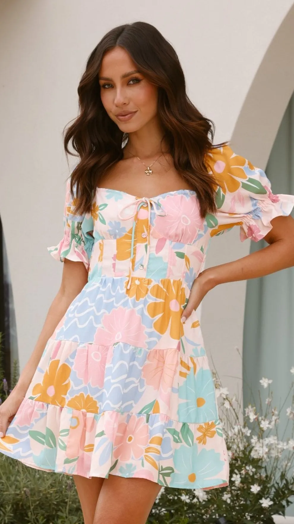 Kaley Mini Dress - Blush Petal