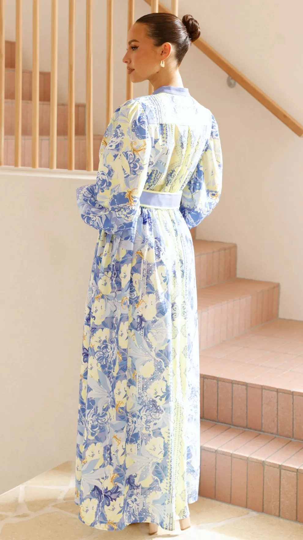 Kalliope Maxi Dress - Blue/Yellow
