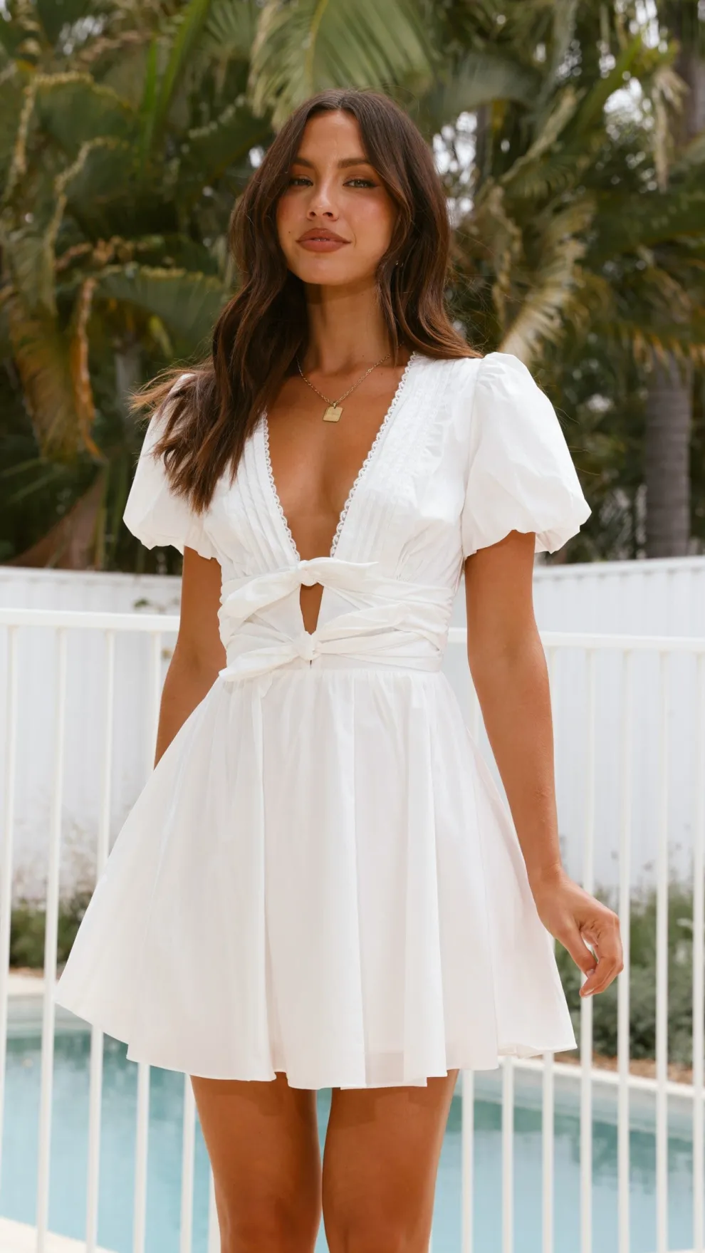 Kaloni Mini Dress - White