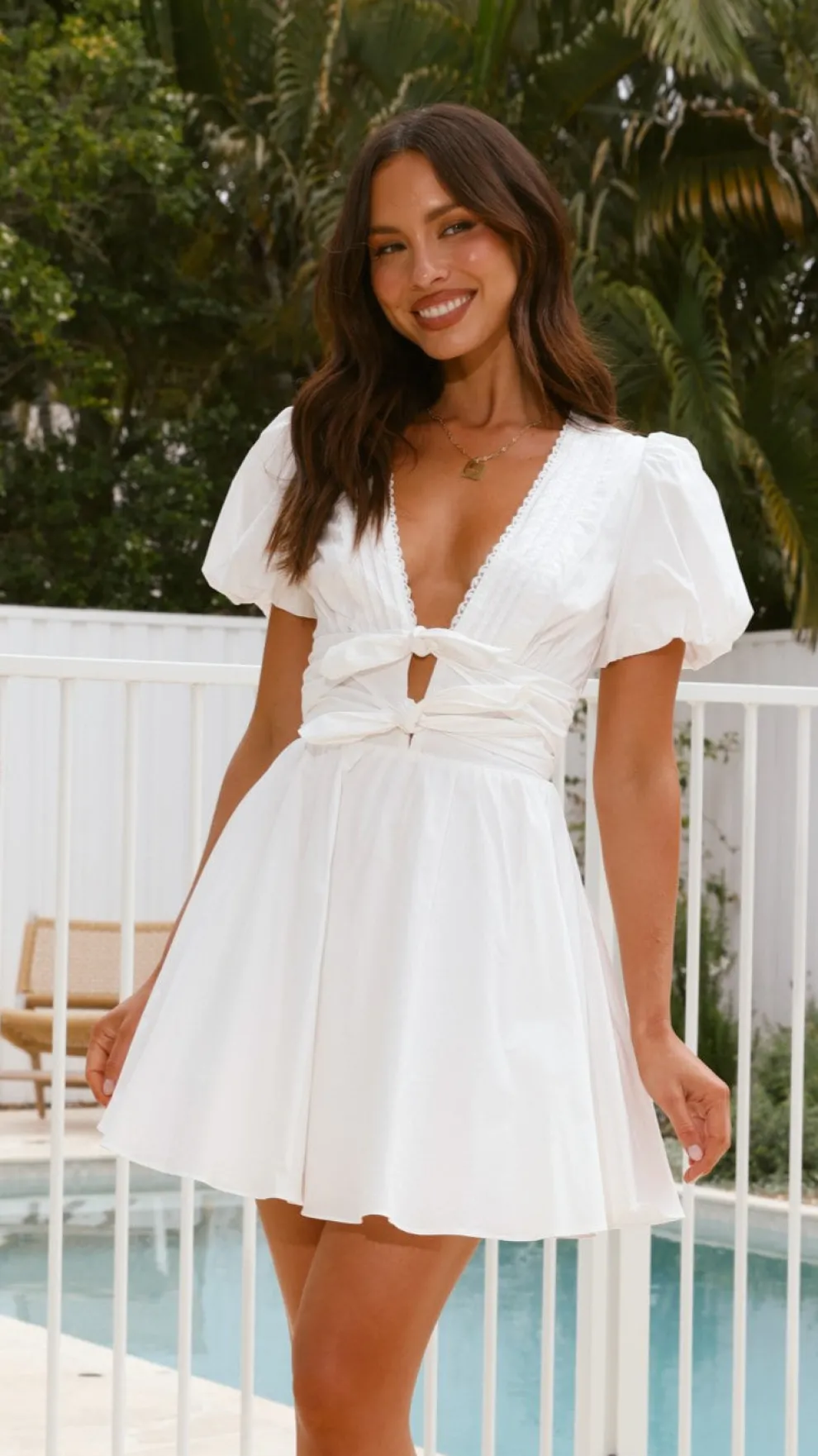 Kaloni Mini Dress - White