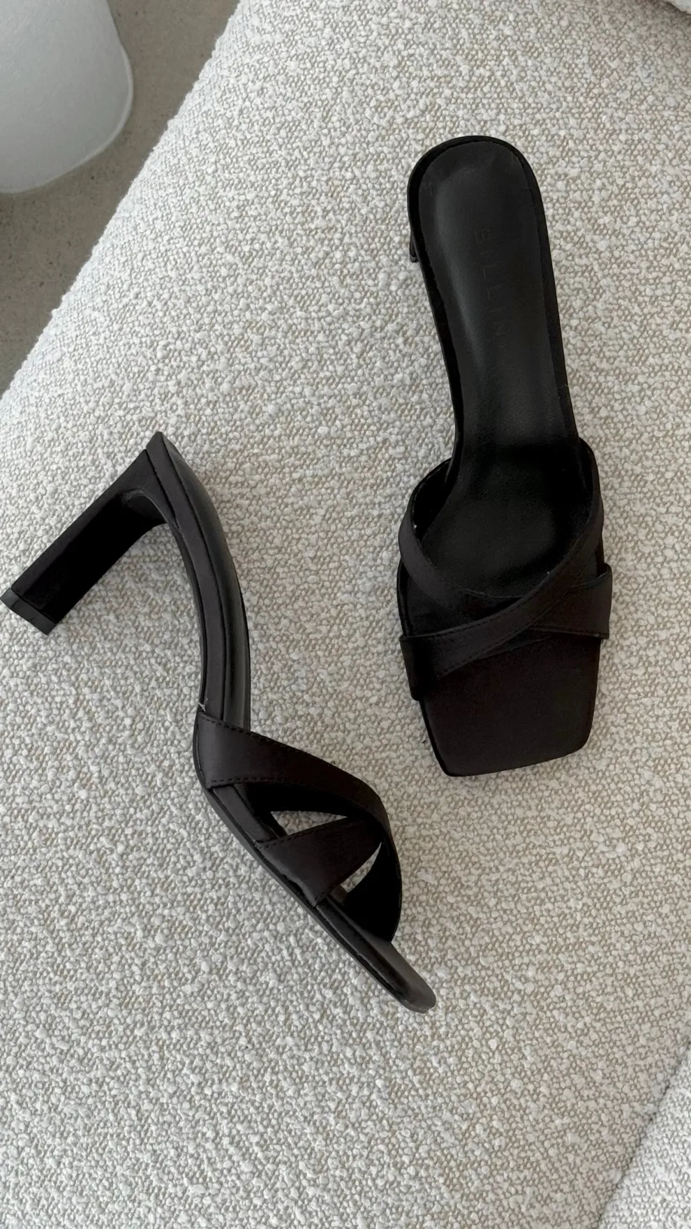 Kelsie Heels - Black Satin