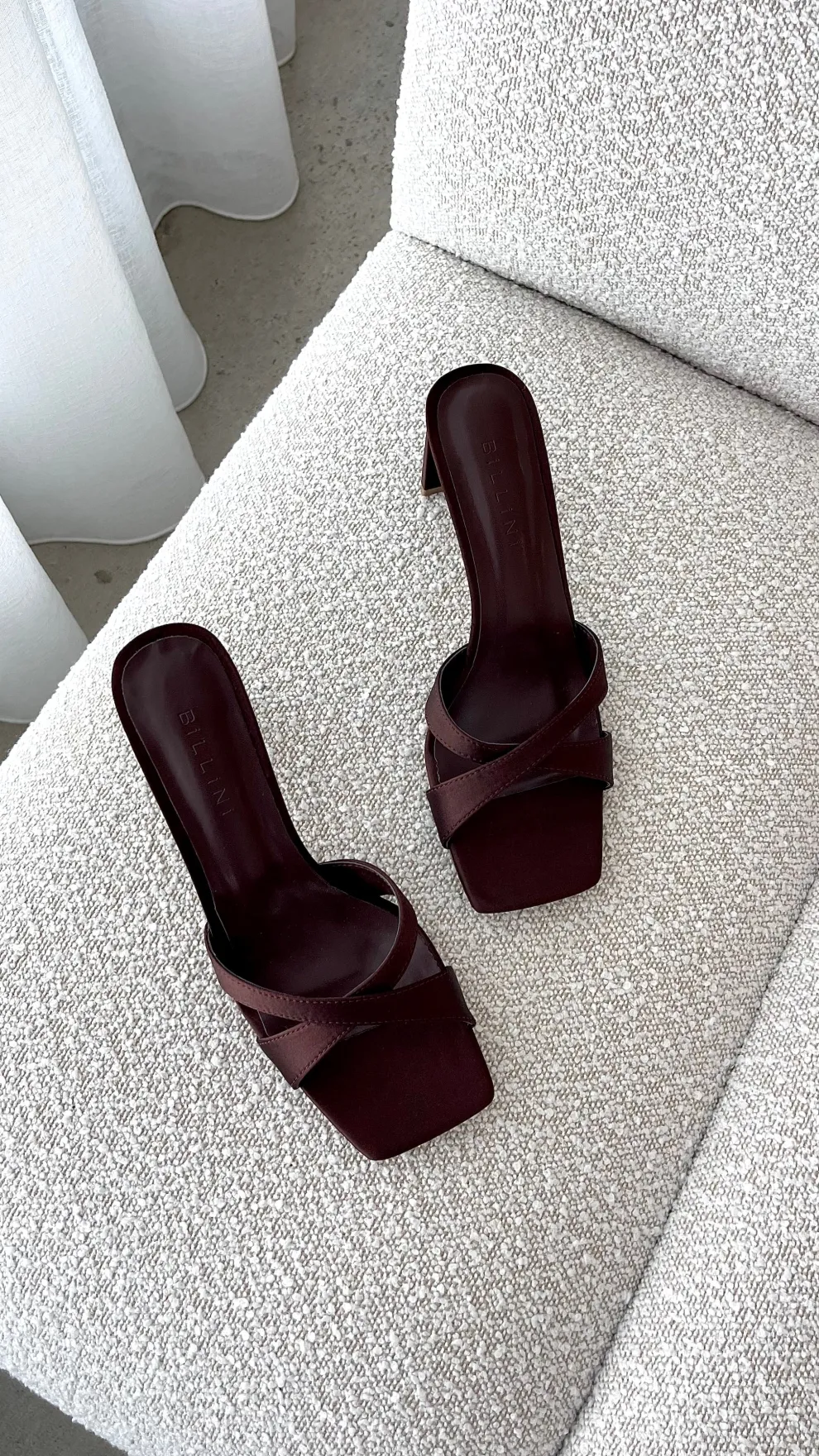 Kelsie Heels - Espresso Satin