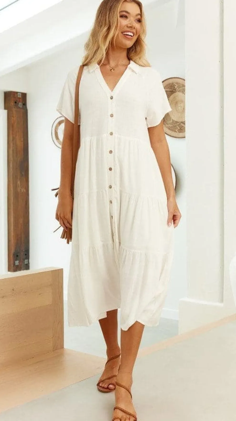 Kimberly Midi Dress - White