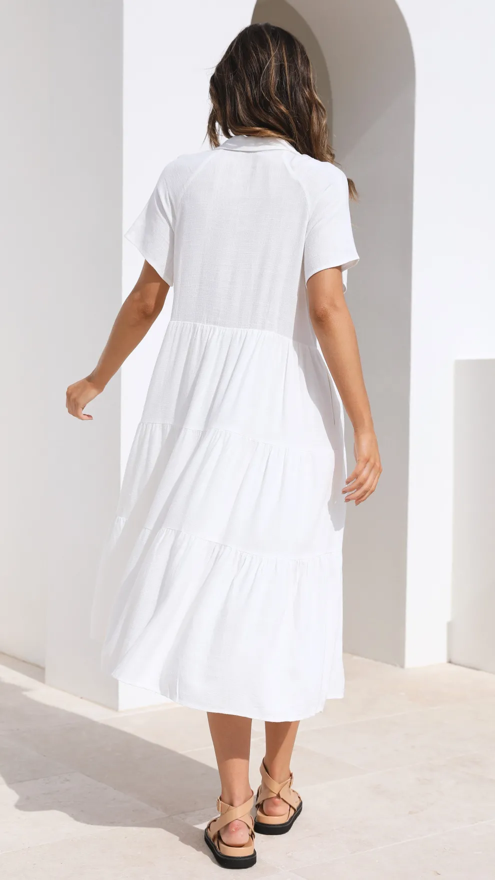 Kimberly Midi Dress - White