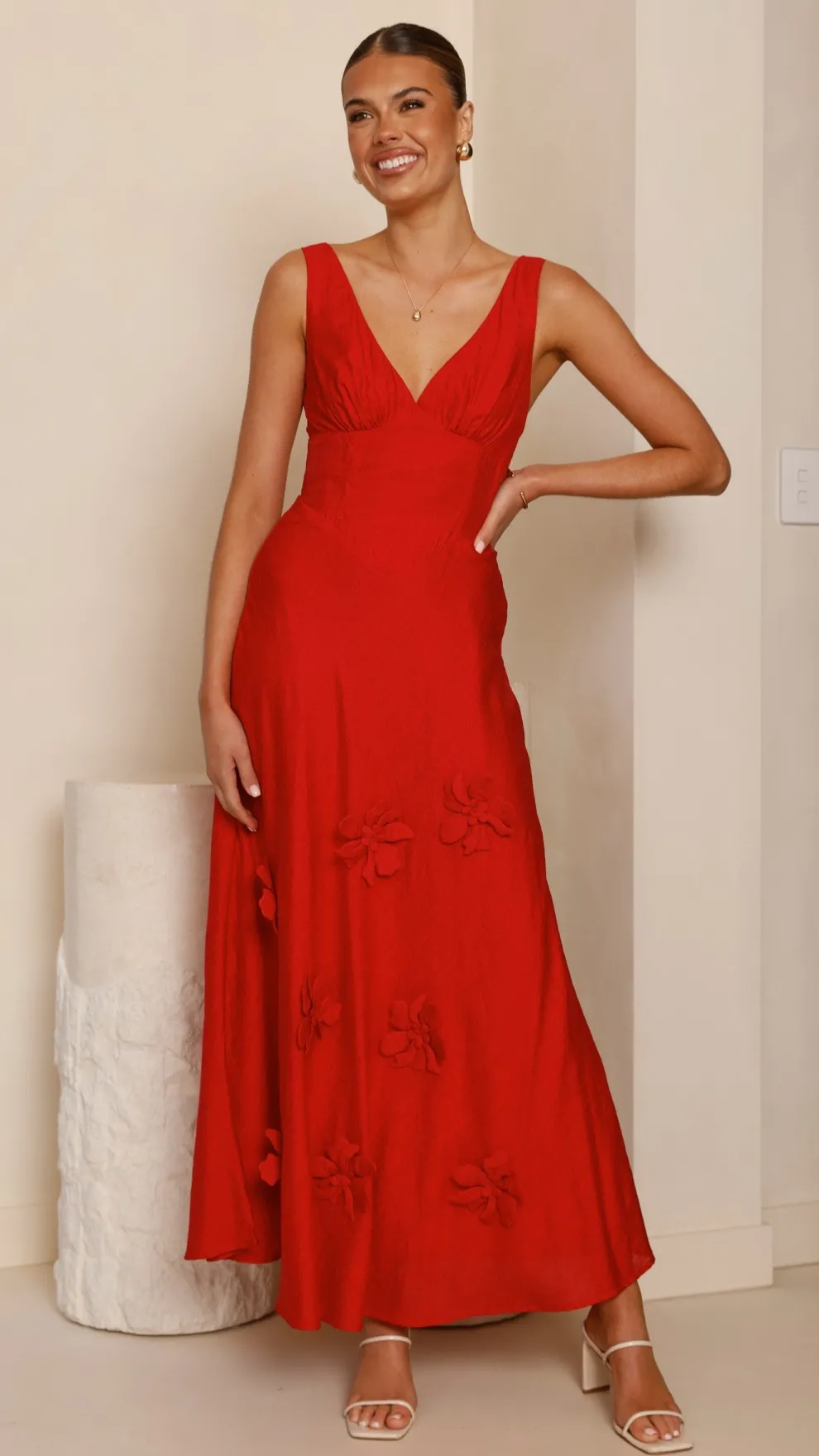 Lavara Maxi Dress - Red