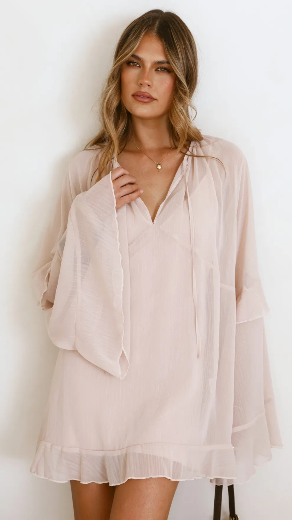 Leera Mini Dress - Nude