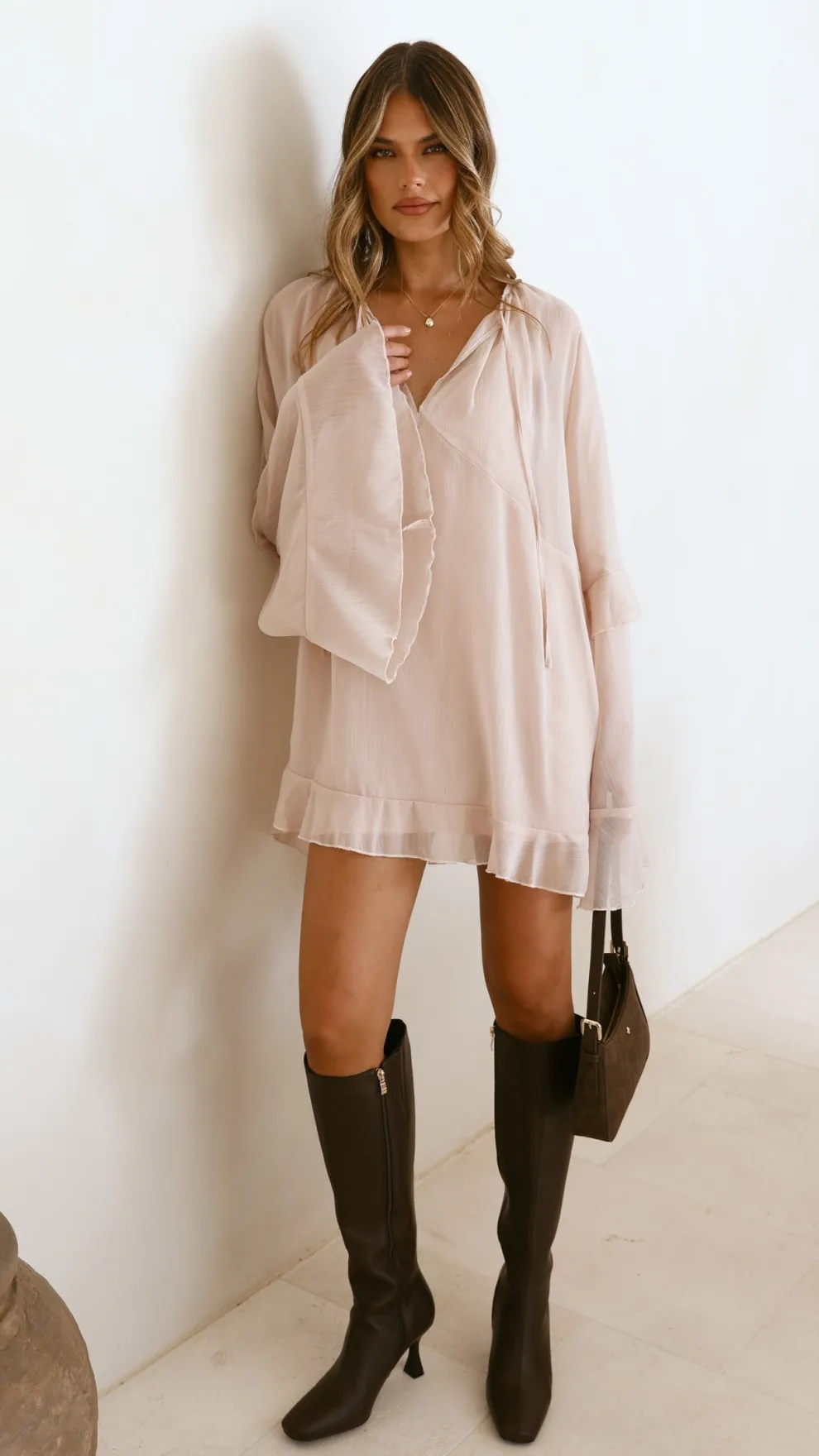 Leera Mini Dress - Nude