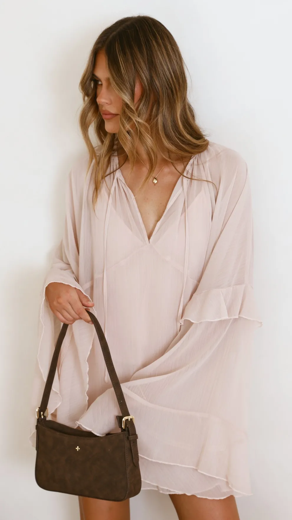 Leera Mini Dress - Nude