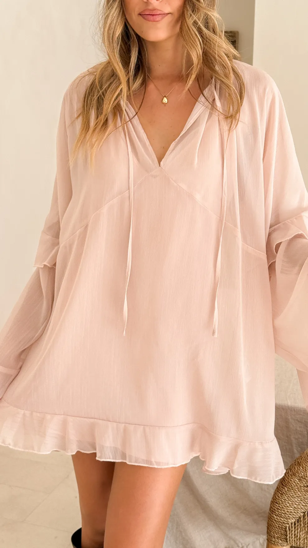 Leera Mini Dress - Nude