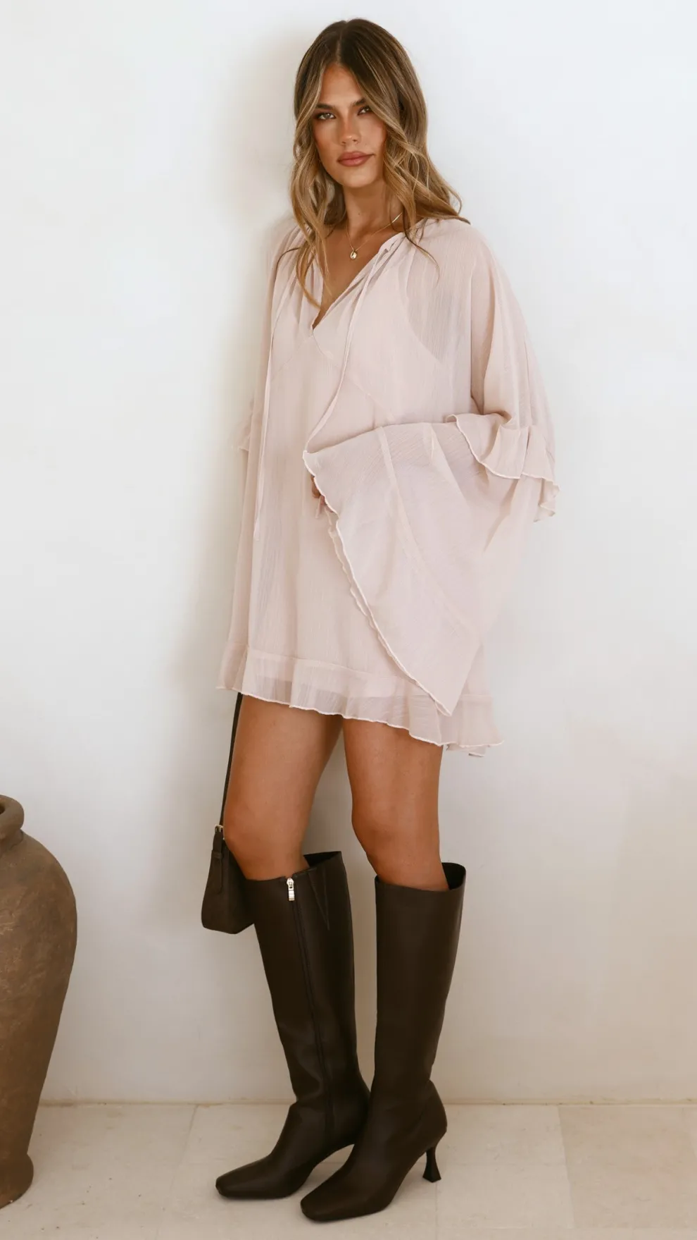 Leera Mini Dress - Nude
