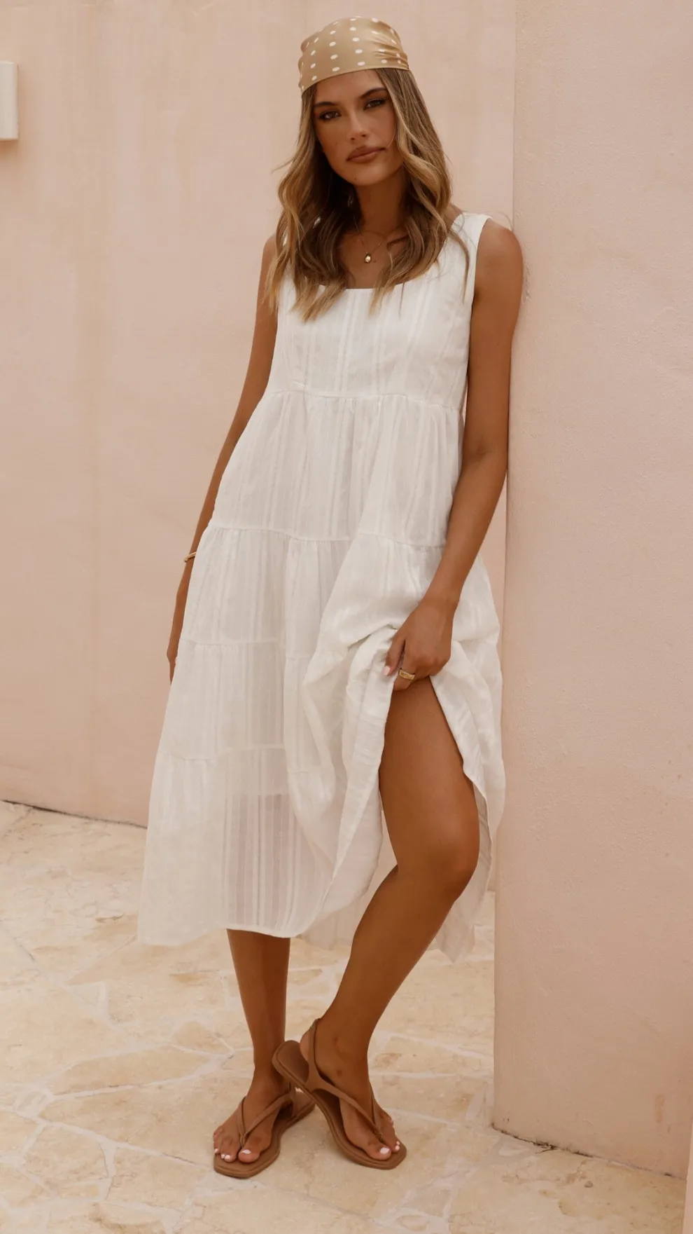 Liza Midi Dress - White