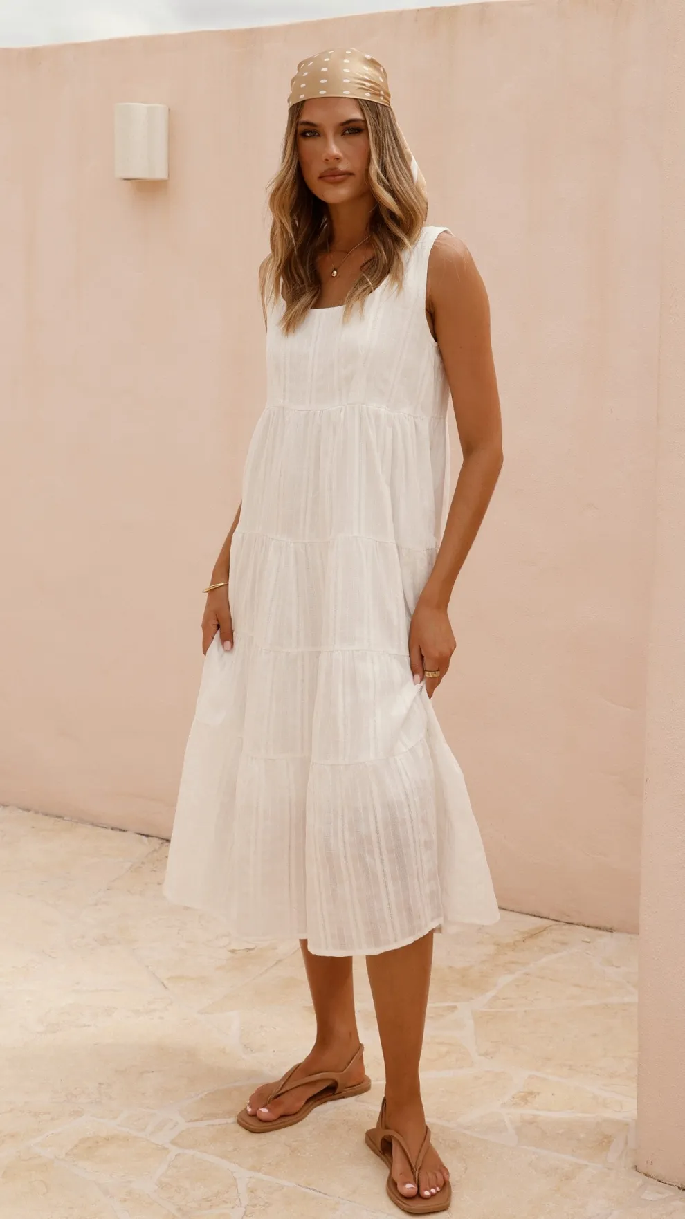 Liza Midi Dress - White